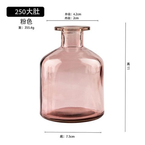 Classic Multicololr Glass Vases Flower Pot Basket Bottles Decoration Home Nordic Dried Transparent Hydroponic Small Bottles
