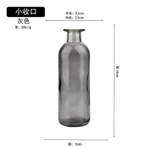 Classic Multicololr Glass Vases Flower Pot Basket Bottles Decoration Home Nordic Dried Transparent Hydroponic Small Bottles