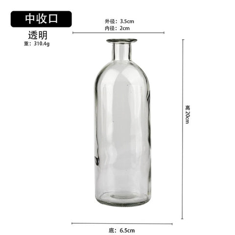 Classic Multicololr Glass Vases Flower Pot Basket Bottles Decoration Home Nordic Dried Transparent Hydroponic Small Bottles