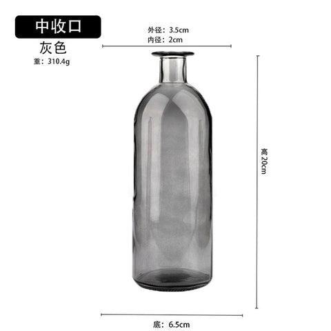Classic Multicololr Glass Vases Flower Pot Basket Bottles Decoration Home Nordic Dried Transparent Hydroponic Small Bottles