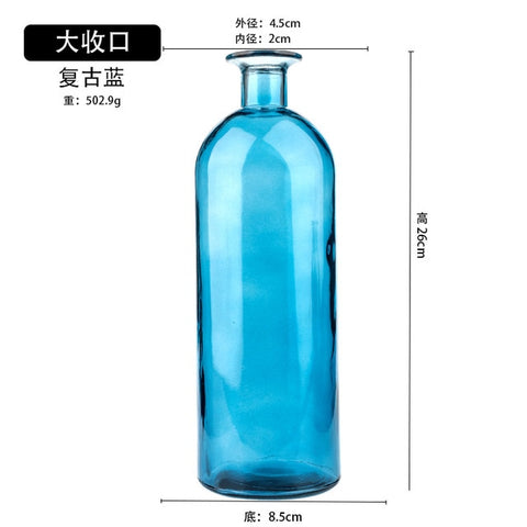 Classic Multicololr Glass Vases Flower Pot Basket Bottles Decoration Home Nordic Dried Transparent Hydroponic Small Bottles