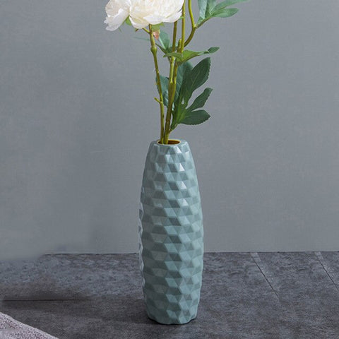 Nordic Plastic Imitation Glaze Vase Anti-ceramic Face Vase Modern Minimalist Abstract Flower Arrangement Home Decoration