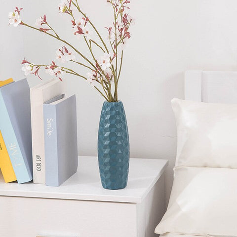 Nordic Plastic Imitation Glaze Vase Anti-ceramic Face Vase Modern Minimalist Abstract Flower Arrangement Home Decoration