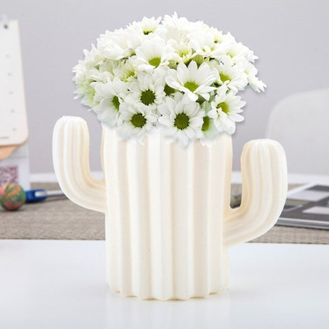 Nordic Plastic Imitation Glaze Vase Anti-ceramic Face Vase Modern Minimalist Abstract Flower Arrangement Home Decoration