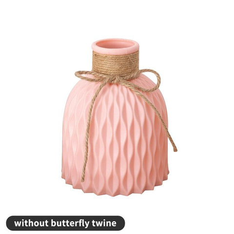 Plastic Vases Home Decor Anti-Ceramic Vases Imitation Flower Vase European Wedding Modern Decor Ceramic Flower Pot