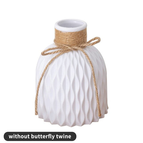 Plastic Vases Home Decor Anti-Ceramic Vases Imitation Flower Vase European Wedding Modern Decor Ceramic Flower Pot