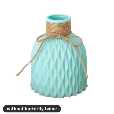 Plastic Vases Home Decor Anti-Ceramic Vases Imitation Flower Vase European Wedding Modern Decor Ceramic Flower Pot
