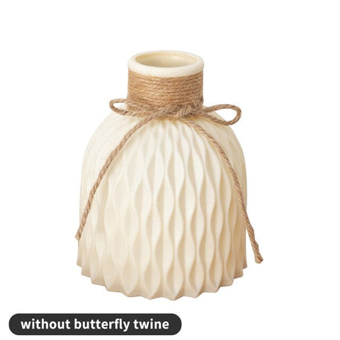 Plastic Vases Home Decor Anti-Ceramic Vases Imitation Flower Vase European Wedding Modern Decor Ceramic Flower Pot