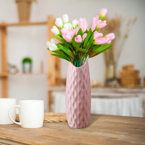 Flower Vase Decoration Home Plastic Vase White Imitation Ceramic Flower Pot Flower Basket Nordic Decoration Vases For Flowers