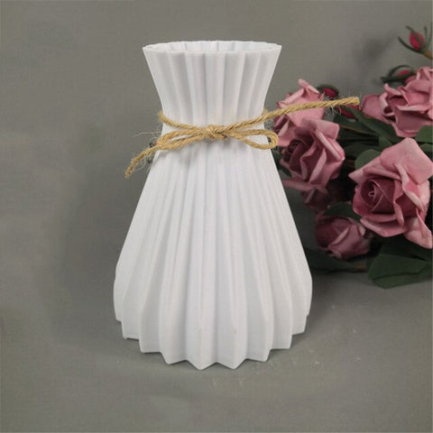 Nordic Plastic Vases Anti-ceramic Vase Imitation Rattan Unbreakable Basket Flower Pot Wedding Home Decoration Accessories Modern