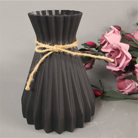 Plastic Vases Home Decor Anti-ceramic Vases Imitation Rattan Flower Vase European Wedding Shatterproof Vase Modern Decorations