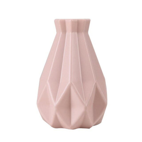Beautiful Plastic Vase Portable Anti Fall Imitation Ceramic Office Flower Basket Flowerpot Pe Shatter-Proof Home Decor Desktop