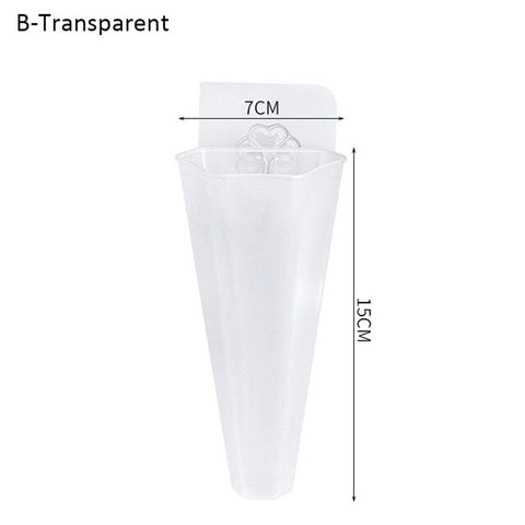 2020 New Wall Mounted Flower Vase Wall Hanging Planter Vases Plastic Succulent Plants Container DIY Home Decoration Accessories