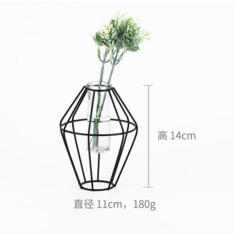 NEW Vase abstract Black lines minimalist abstract iron vase dried flower vase racks Nordic flower ornaments